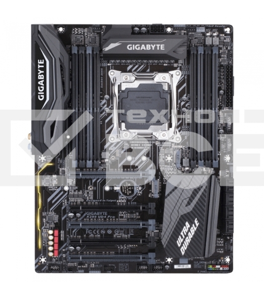 Материнская плата Gigabyte X299 UD4 PRO, LGA2066, Intel X299, 8xDDR4, 8xSATA, 2xM.2, 2xPCIe 3.0 x16, 1xPCIe 3.0 x8, 2xPCIe 3.0 x4, 6xUSB-A 5Gbps, 2xUSB-A 10Gbps, 6x3.5 мм, 7.1, ATX