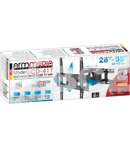 Кронштейн для телевизора Arm Media LCD-417 черный 26