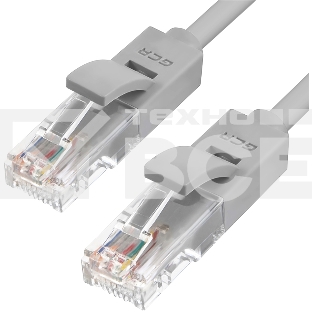 Патч-корд Greenconnect Патч-корд UTP прямой ethernet 15.0m кат.5е,  RJ45,  литой (Серый) (GCR-LNC03-15.0m)