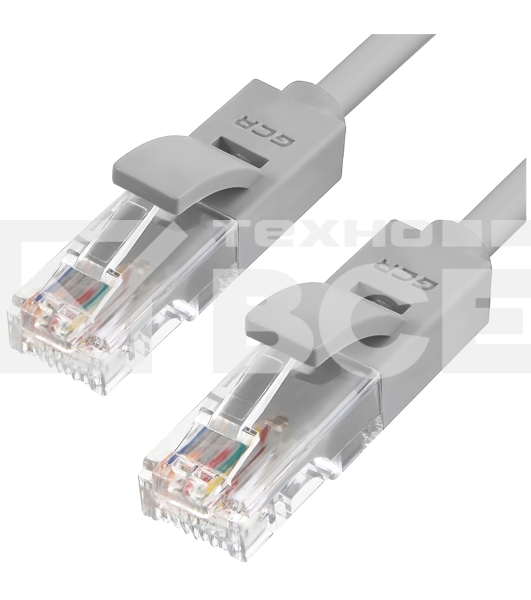 Патч-корд Greenconnect Патч-корд UTP прямой ethernet 15.0m кат.5е,  RJ45,  литой (Серый) (GCR-LNC03-15.0m)