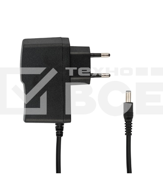 Источник питания 110-220 V AC/12 V DC 1 А 12 W с DC разъемом подключения 5.5х2.1, без влагозащиты (IP23)