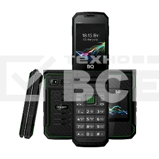 Мобильный телефон BQ 2822 Dragon черный/зеленый
