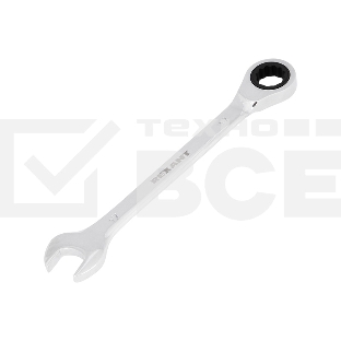 Ключ комбинированный трещоточный Rexant 17 мм, CrV, зеркальный хром