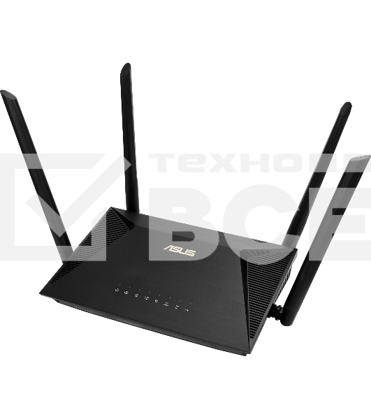 Роутер ASUS RT-AX53U  802.11b/g/n/ac/ax, до 574 + 1201 Mbps, 2,4 + 5 гГц, 4 антенны, USB