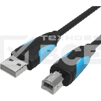 Кабель Vention USB 2.0 AM/BM  - 8м. Черный Кабель Vention USB 2.0 AM/BM  - 8м. Черный, фото2