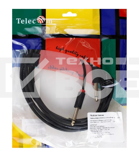Кабель-адаптер 3.5ST(M)/2X6.35 ST(M), 3м, Telecom PRO <TAV6168-3M>