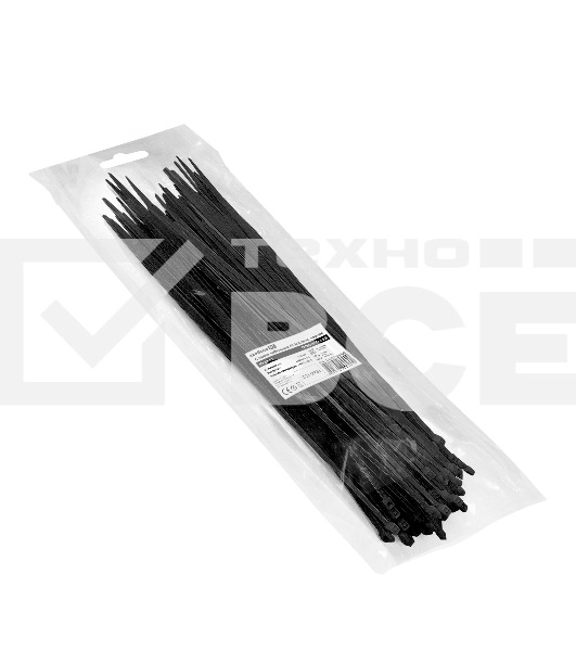 Стяжка (хомут) нейлоновая ExeGate EX293128RUS CV66-450x4.8B (нейлон 6.6, 450x4.8мм, неоткрывающаяся, halogen free, -40°C - +85°C, черная, 100 шт)
