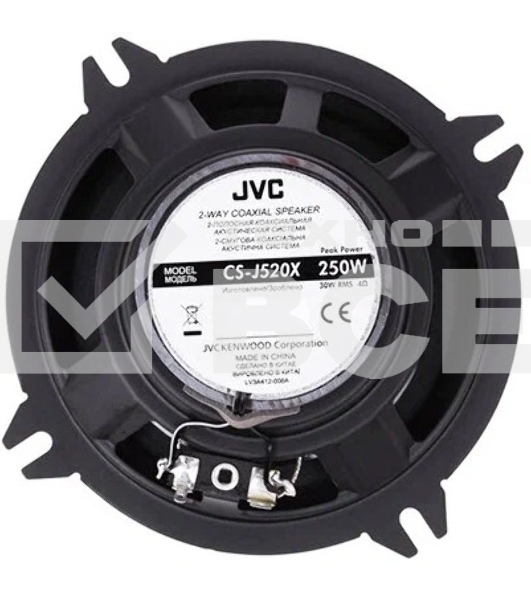Колонки автомобильные JVC CS-J520X 250Вт 91дБ 4Ом 13см (5дюйм) (ком.:2кол.) коаксиальные двухполосные