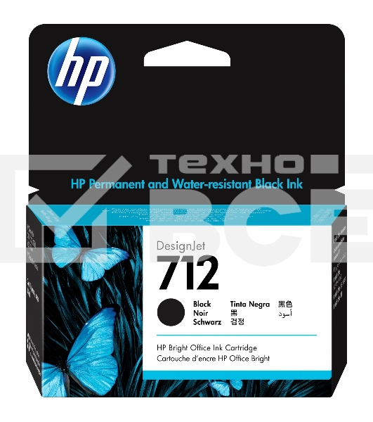 Картридж струйный HP 712 3ED70A черный (38мл) для HP DJ Т230/630
