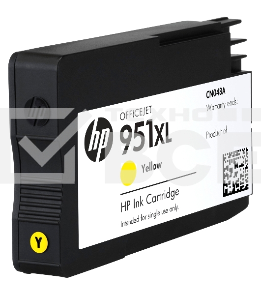 Картридж струйный HP 951XL CN048AE желтый для HP OJ Pro 8100/8600 (1500стр.)