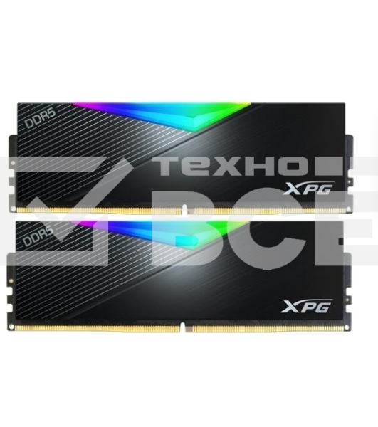 Оперативная память XPG Lancer RGB, DDR5, 64GB (2x32GB), 6000MHz, CL30, DIMM, с радиаторами, RGB, черный