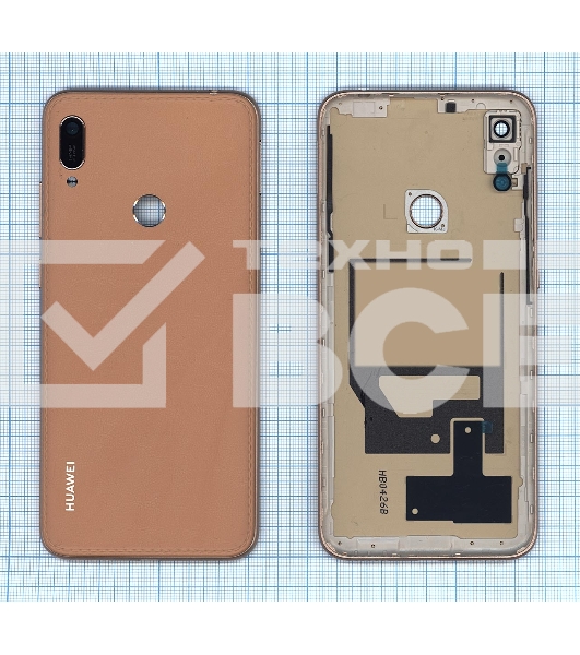 Задняя крышка для Huawei Y6 2019  коричневая