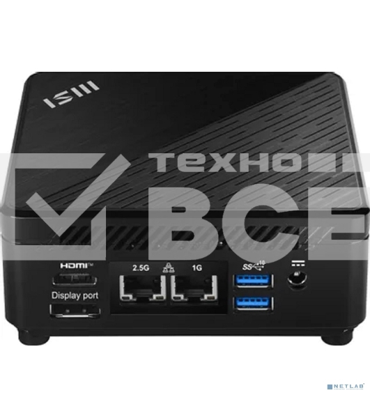 Неттоп MSI Cubi 5 12M-013RU i5 1235U (1.3) 16Gb SSD512Gb Iris Xe Windows 11 Professional 2.5xGbitEth+1xGbitEth WiFi BT 65W черный (9S6-B0A811-298)