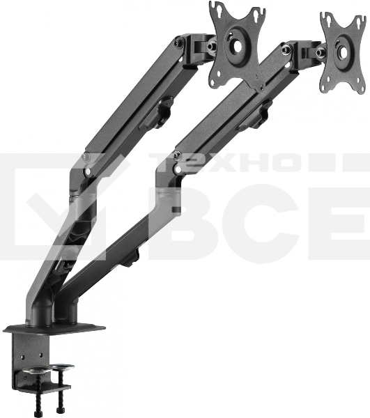 Кронштейн для мониторов Ultramounts UM729 черный 17'-27' макс.7кг крепление к столешнице поворот и наклон