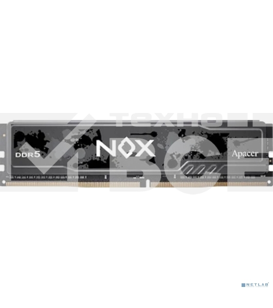 Оперативная память Apacer Nox, DDR5, 32GB (1x 32GB), 6400MHz, CL40, DIMM, с радиатором, черный