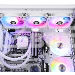 Водяное охлаждение для процессора Thermalright Aqua Elite 360 White ARGB V3 (360mm, White, ARGB/ Fans: 3x120mm, 66.17CFM, 25.6dBA, 1500RPM/ Pump height 53mm, 23dBA, 3300RPM, Rad thickness 27mm/ S: 1200, 1700, 1851, 2011, 2066, 115X, AM5, AM4), фото9