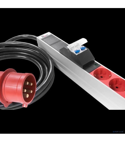 Вертикальный блок розеток REM Rem-3x32, 3 фазы 32A, 6 авт, инд, 24 S, 1820 мм, IEC 309, шнур 3 м R-3x32-24S-A-I-1820-3-3P(N)