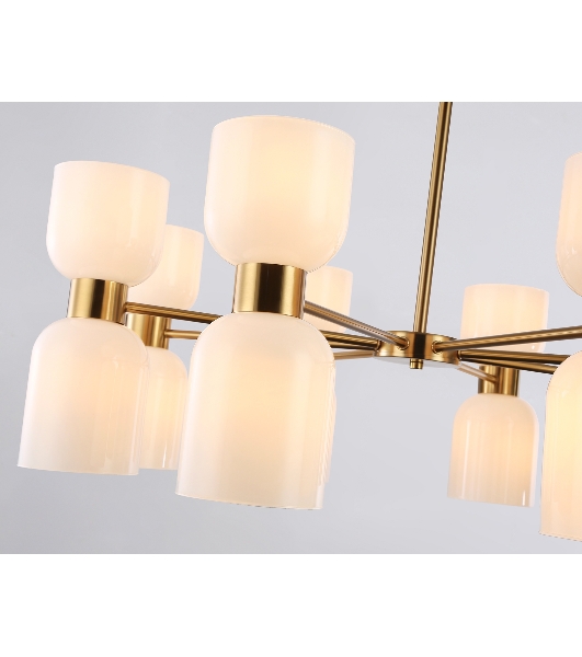 Люстра Ambrella light LH56095/16 BS/FR латунь/белый матовый E14*16 max 40W D860*510