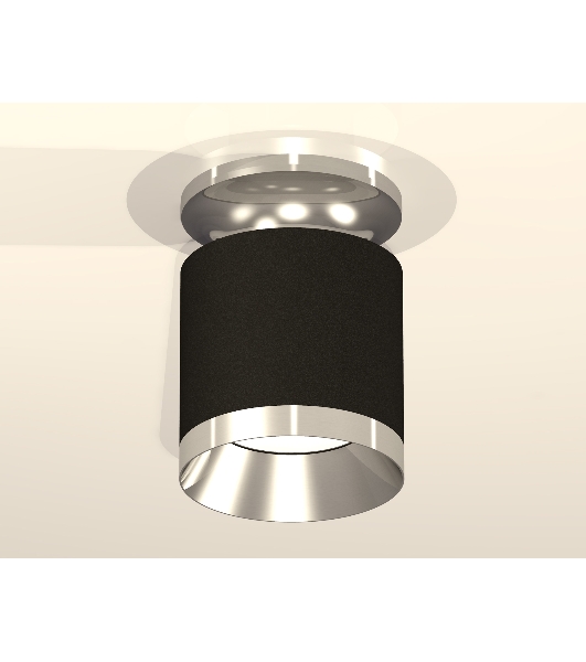 Светильник Ambrella Light XS7402082 SBK/PSL черный песок/серебро полированное MR16 GU5.3 (N7927, C7402, N7032)