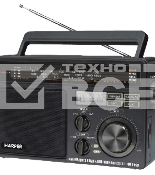 Радиоприемник Harper HDRS-099 (Дисплей; USB; SD карта; радио)