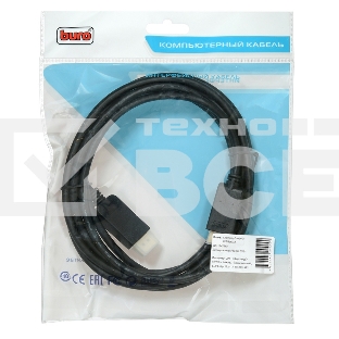 Кабель аудио-видео Buro v. 1.2 DisplayPort (m)/HDMI (m) 3м. Позолоченные контакты черный (BHP DPP_HDMI-3)