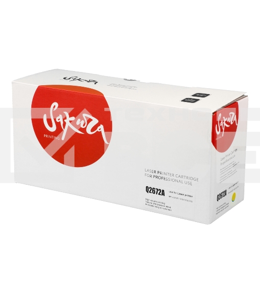 Картридж лазерный Sakura Q2672A для HP Color LJ 3500/ 3350/ 3700, желтый, 4 000к.
