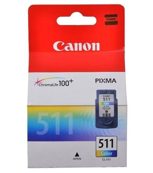 Картридж струйный CL-511 (2972B007) для Canon PIXMA MP240, PIXMA MP260, PIXMA MX320, PIXMA MX330 EMB, Цветной, 244стр., 9 мл.