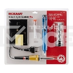 Набор для пайки Rexant №4 (паяльник 30 Вт, оловоотсос, подставка, припой, губка), фото3