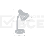 Camelion KD-301 С03 серебро (Светильник настольный,230V 60W), фото3