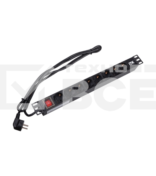 Блок распределения питания ITK PH12-8D1-P гор.размещ. 8xSchuko базовые 16A Schuko 2м