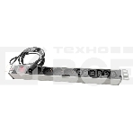 Блок розеток Rem-10 с выкл., 4 Sсhuko, 6 IEC 60320 C13, 10 A, алюм., 19
