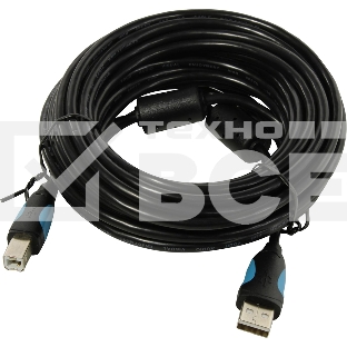 Кабель Vention USB 2.0 AM/BM  - 8м. Черный Кабель Vention USB 2.0 AM/BM  - 8м. Черный
