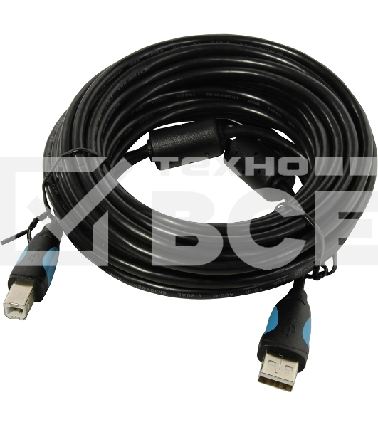 Кабель Vention USB 2.0 AM/BM  - 8м. Черный Кабель Vention USB 2.0 AM/BM  - 8м. Черный