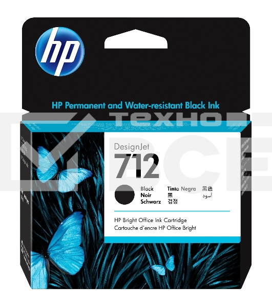 Картридж струйный HP 712 3ED71A черный (80мл) для HP DJ Т230/630
