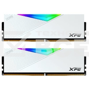 Оперативная память XPG Lancer, DDR5, 64GB (2x32GB), 6000MHz, CL30, с радиаторами, белый