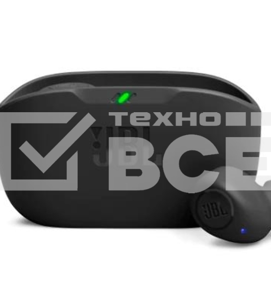 Наушники TWS JBL Wave Buds черный, внутриканальные, Bluetooth, быстрая зарядка, до 8 ч