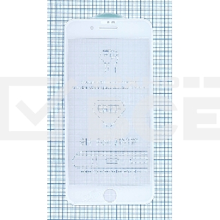 Защитное стекло 6D для Apple iPhone 7/8 Plus белый