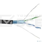 Кабель связи ITK витая пара F/UTP, кат.5E 4х2х24AWG solid, LDPE, 305м, черный, фото3
