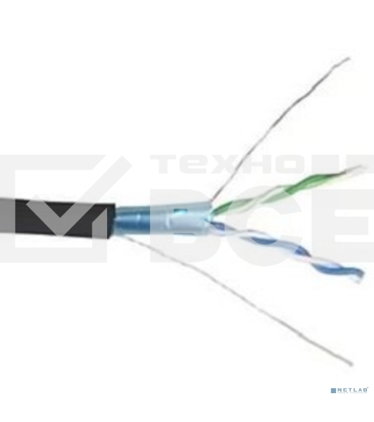 Кабель связи ITK витая пара F/UTP, кат.5E 4х2х24AWG solid, LDPE, 305м, черный