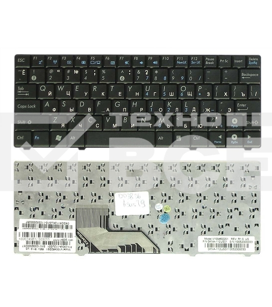 Клавиатура для ноутбука Asus T91MT черная