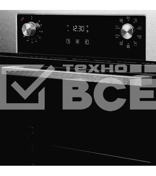 Встраиваемый электрический духовой шкаф MONSHER MOE 6092 Acier, 9 режимов: Традиционный нагрев, Макси-Гриль, Макси-Гриль с конвекцией, Нижний нагрев, Разморозка, Традиционный нагрев с конвекцией, Режим подсветка, Конвекция, Режим пицца, утапливаемые повор