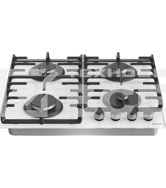 Газовая варочная панель Gorenje GT642SYW, 4 конфорки, закаленное стекло, белый