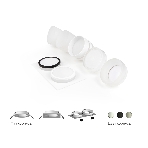 Насадка для корпуса светильника N7165 FR белый матовый D70*H28mm Out15mm MR16, фото 1
