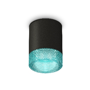 Светильник Ambrella Light XS6302043 SBK/BL черный песок/голубой MR16 GU5.3 (C6302, N6153)