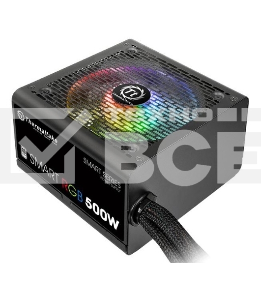 Блок питания Thermaltake Smart RGB (PS-SPR-0500NHSAWE-1), 500Вт, 80 PLUS, 120мм, черный