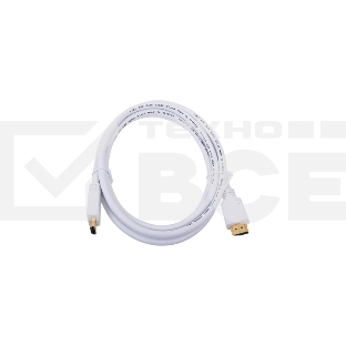 Кабель Cablexpert HDMI CC-HDMI4-W-6, 19M/19M, v2.0, медь, позол.разъемы, экран, 1.8м, белый, пакет