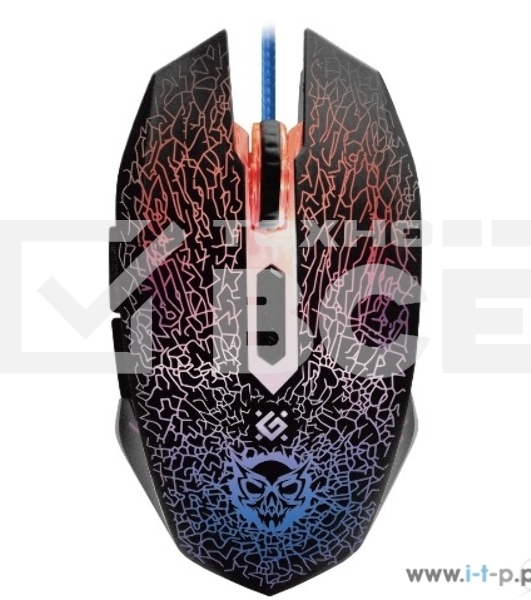 Мышь проводная Defender Shock GM-110L черный, 3200 dpi, USB, кнопки - 6