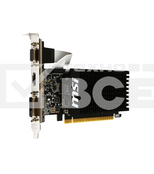 Видеокарта MSI PCI-E GT 710 2GD3H LP nVidia GeForce GT 710 2048Mb 64bit DDR3 954/1600 DVIx1/HDMIx1/CRTx1/HDCP Ret low profile
