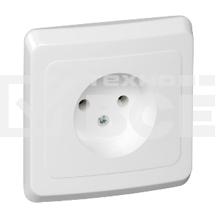Розетка 1-м СП Этюд 16А IP20 без заземл. бел. SchE PC16-001B