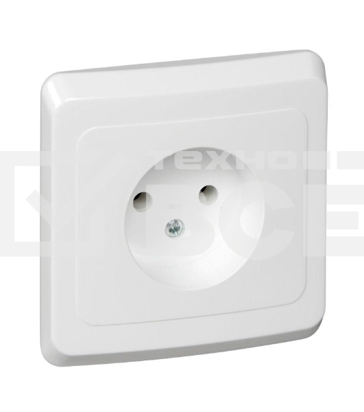 Розетка 1-м СП Этюд 16А IP20 без заземл. бел. SchE PC16-001B